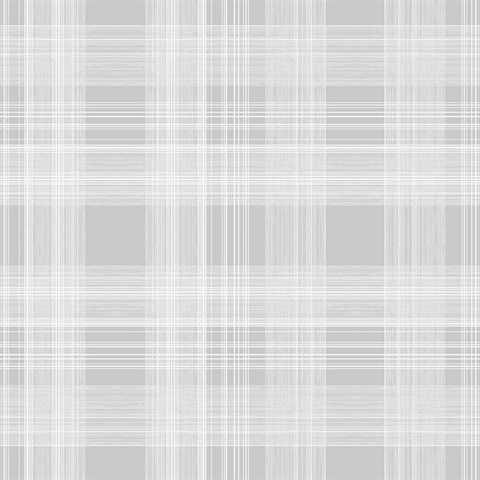 Rad Plaid Harbor Grey Peel and Stick Wallpaper