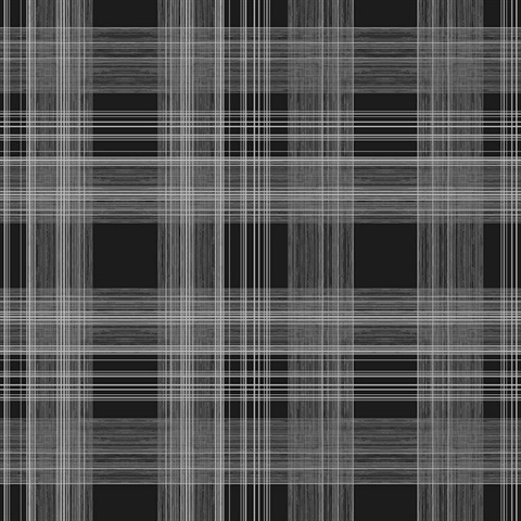 Rad Plaid Onyx Peel and Stick Wallpaper