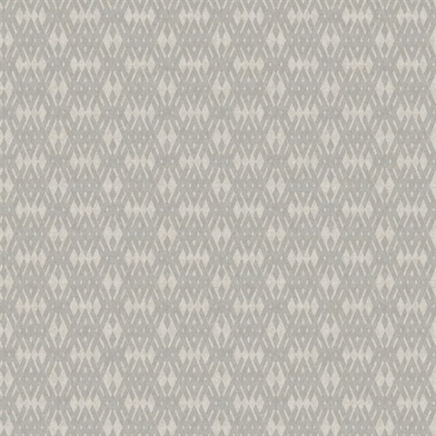 Radcliffe Grey Diamond Motif Wallpaper