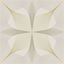 Radius Gold On White Abstract Geometric Wallpaper