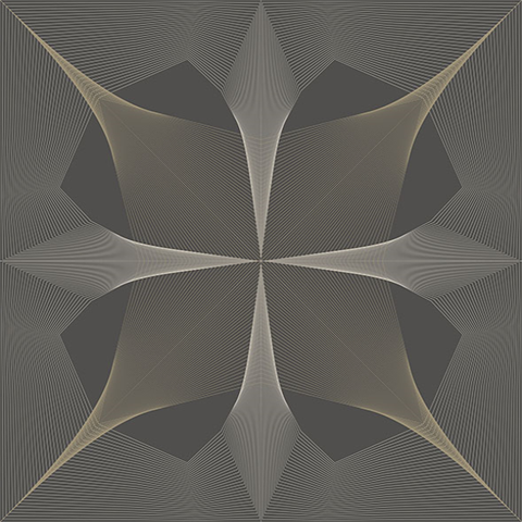 Radius Silver On Dark Grey Abstract Geometric Wallpaper