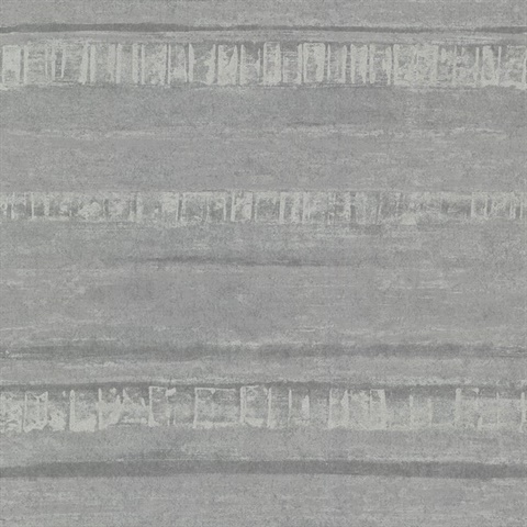 Rakasa Pewter Vertical Aged Stripe Wallpaper