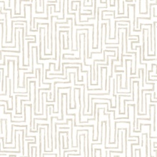 Ramble Taupe Geometric Labyrinth Wallpaper