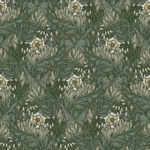Rambleicious Green Wallpaper
