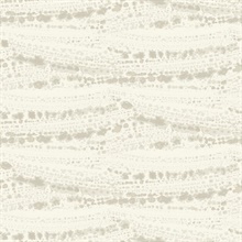 Rannell Beige Abstract Scallop Watercolor Pain Texture Wallpaper