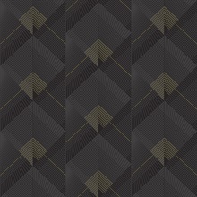 Raoul Black Fanning Textured Diamonds Wallpaper