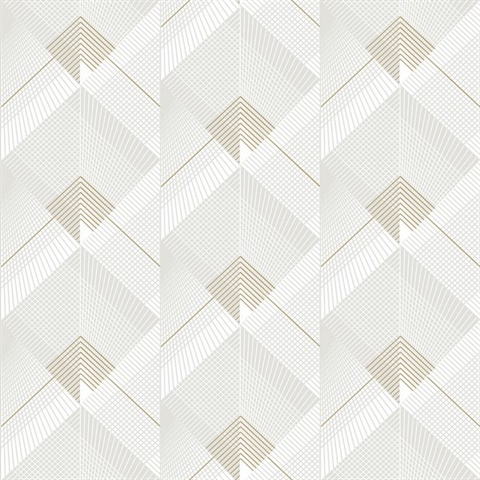 Raoul Cream Fanning Textured Diamonds Wallpaper