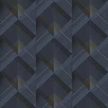 Raoul Navy Blue Fanning Textured Diamonds Wallpaper