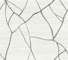 Raska Ivory Geometric Weave Wallpaper