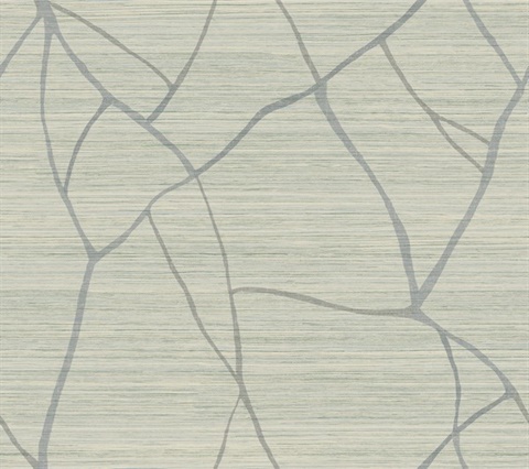 Raska Jade Geometric Weave Wallpaper