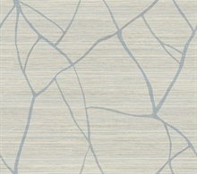 Raska Smokey Blue Geometric Weave Wallpaper