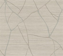 Raska Taupe Geometric Weave Wallpaper