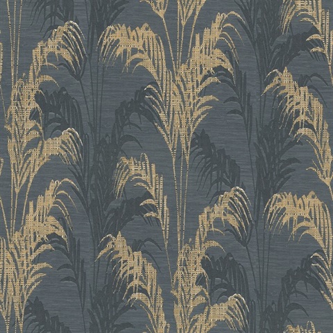 Rattan Charcoal Palm Wallpaper