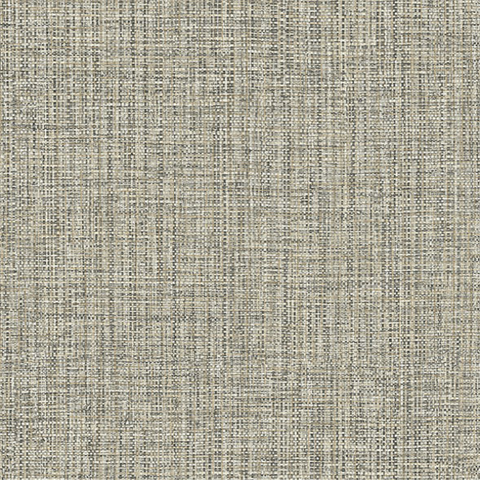 Rattan Coffee Linen Textured Wallpaper