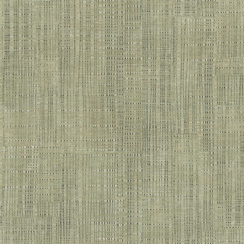Rattan Green Weave Wallpaper