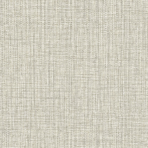 Rattan Off-White Linen Textured Wallpaper