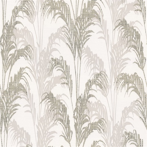 Rattan Silver Palm Wallpaper