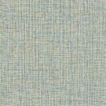 Rattan Teal Linen Textured Wallpaper