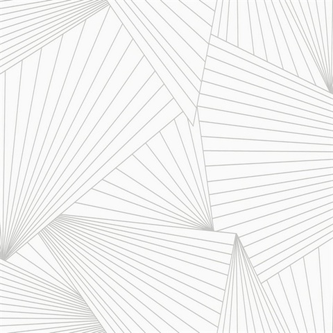 Ray Geo Geometric White & Harbor Gray Peel and Stick Wallpaper