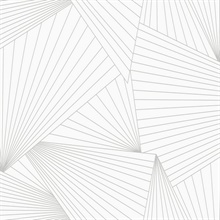 Ray Geo Geometric White & Harbor Gray Peel and Stick Wallpaper