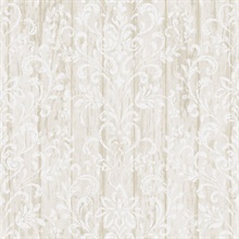 Reba Grey Country Faux Wood Wallpaper