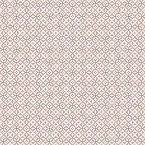 Red Art Deco Diamon Grid Wallpaper