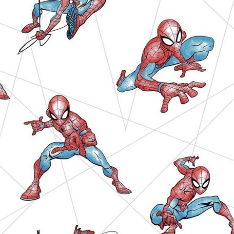 Red, Blue & Grey Spider-Man Fracture Wallpaper
