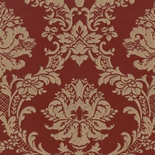 Red Brixham Raised Damask