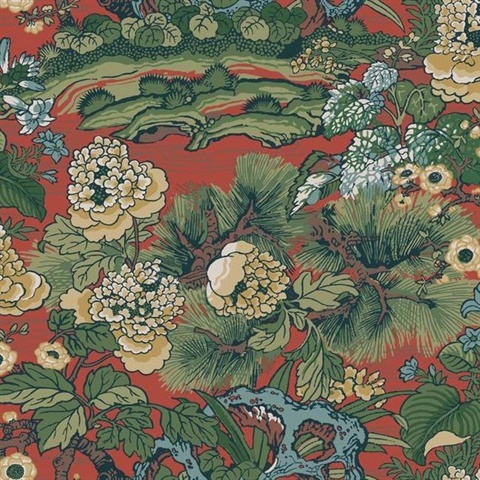 Red Dynasty Floral Branch