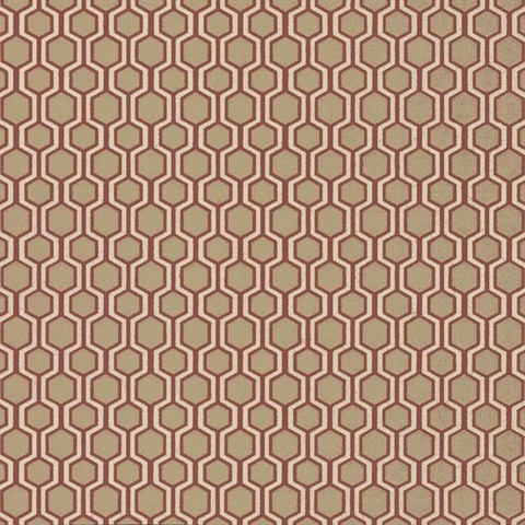 Red Geometric Honeycomb Bee Sweet Wallpaper