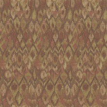 Red Ikat Boho Ethnic Wallpaper