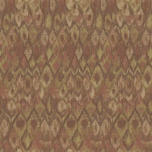 Red Ikat Boho Ethnic Wallpaper