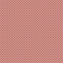 Red Medallion Quatrefoil Clover Wallpaper