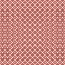 Red Medallion Quatrefoil Clover Wallpaper