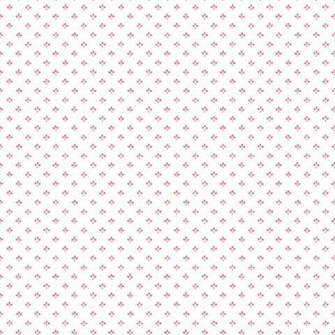 Red Small Tri Leaf Pattern Wallpaper
