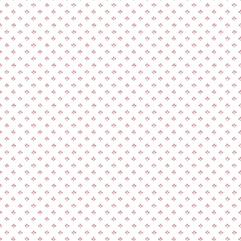 Red Small Tri Leaf Pattern Wallpaper