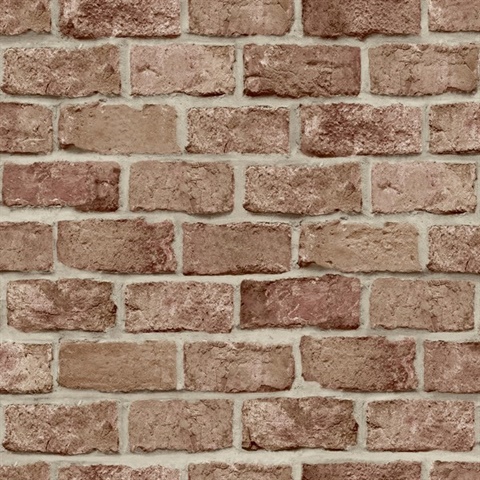 Red Stretcher Brick Peel and Stick Wallpaper