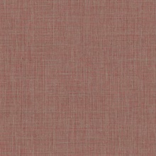 Red Textured Faux Linen Wallpaper