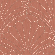 Redwood and Ivory Commercial Scallop Wallpaper