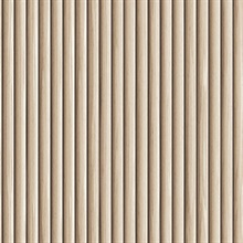 Reeded Wood Blonde Peel and Stick Wallpaper