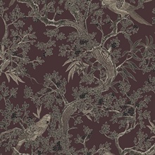Regal Ridge Dark Purple Trailing Tree Wallpaper
