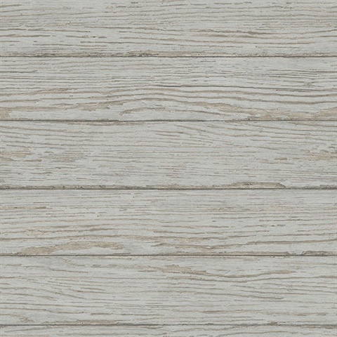 Rehoboth Grey Distressed Wood Wallpaper