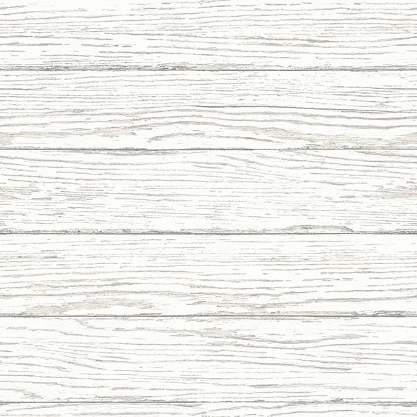 3120-13695 | Rehoboth White Distressed Wood Wallpaper