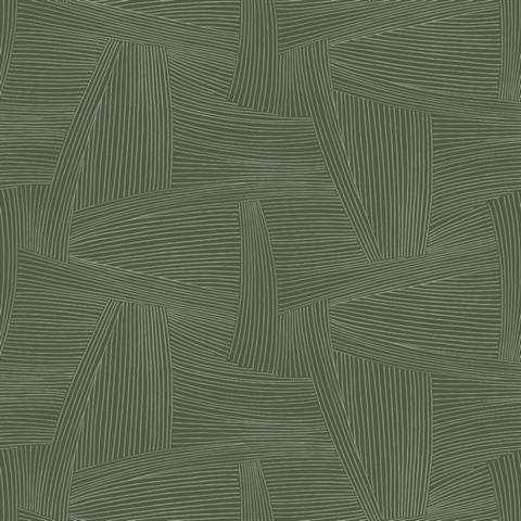 Reid Evergreen Woven Geometric Wallpaper