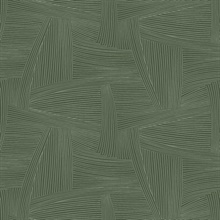 Reid Evergreen Woven Geometric Wallpaper