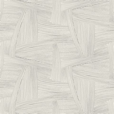 Reid Grey Woven Geometric Wallpaper