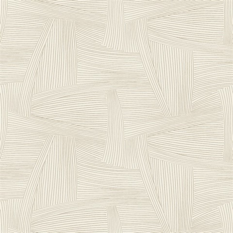 Reid Light Brown Woven Geometric Wallpaper