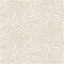 Reid Light Brown Woven Geometric Wallpaper