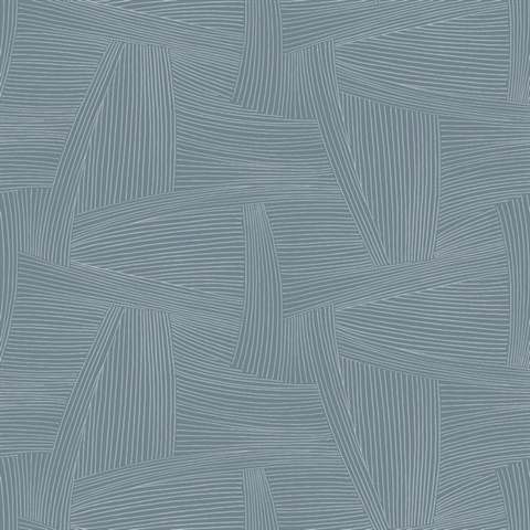 Reid Sky Blue Woven Geometric Wallpaper