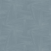 Reid Sky Blue Woven Geometric Wallpaper